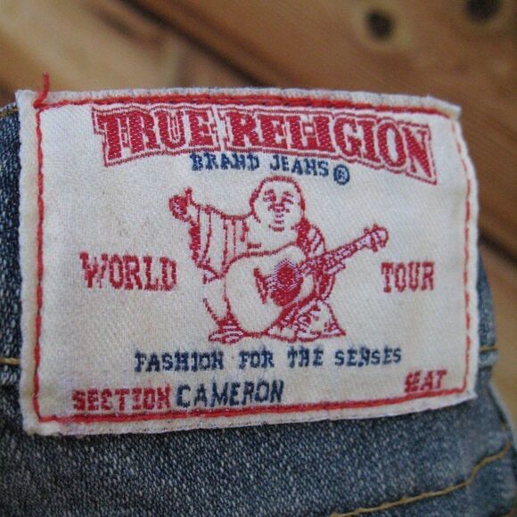 True Religion Blue Women's Cameron  Flap Boyfriend Jeans - Picture 13 of 13